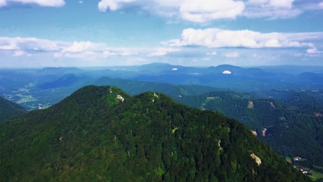 Aerial-drone-footage-of-Mount-Saint-Donatus-also-known-as-Mount-Rogatec