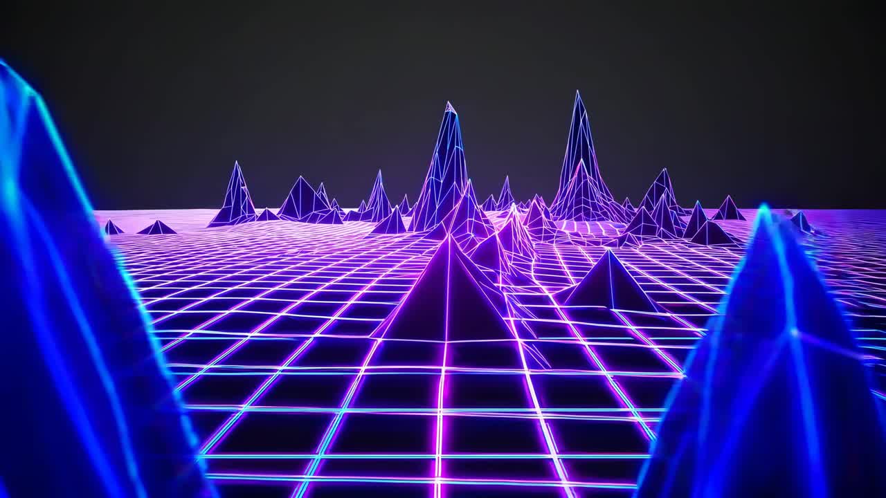 Retro Cyberpunk Landscape