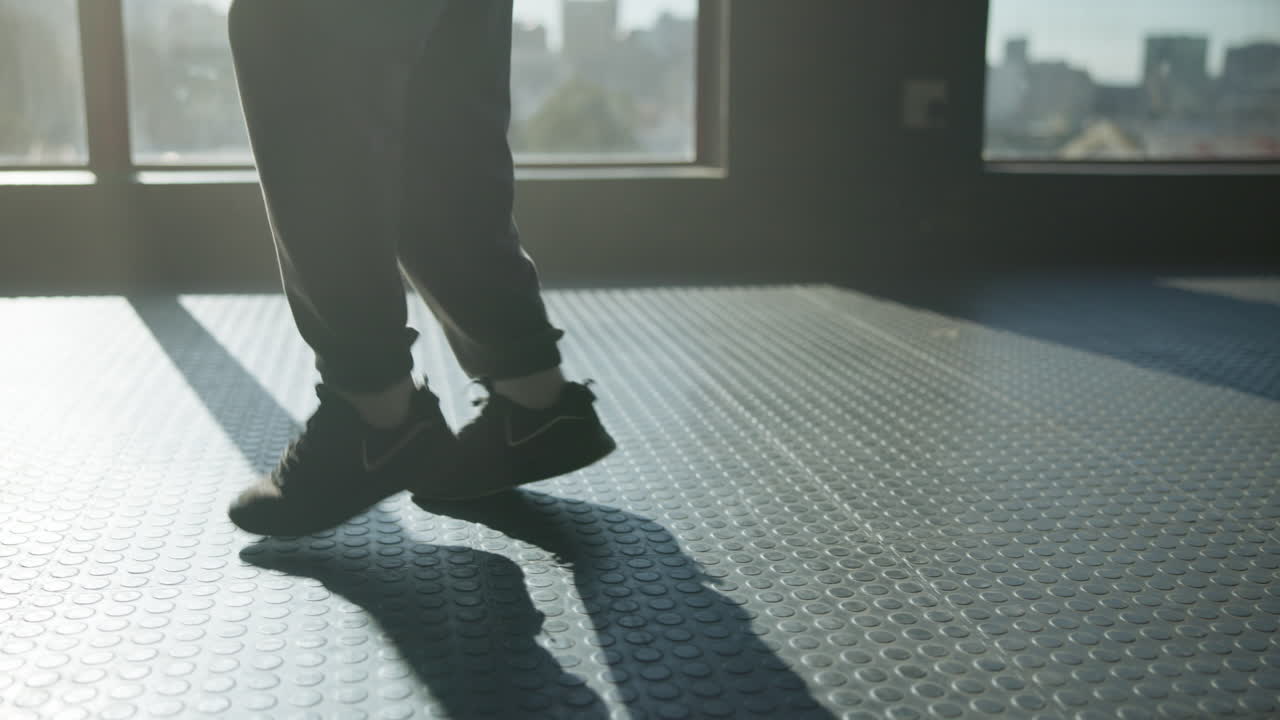 Legs and Shoes in Gym