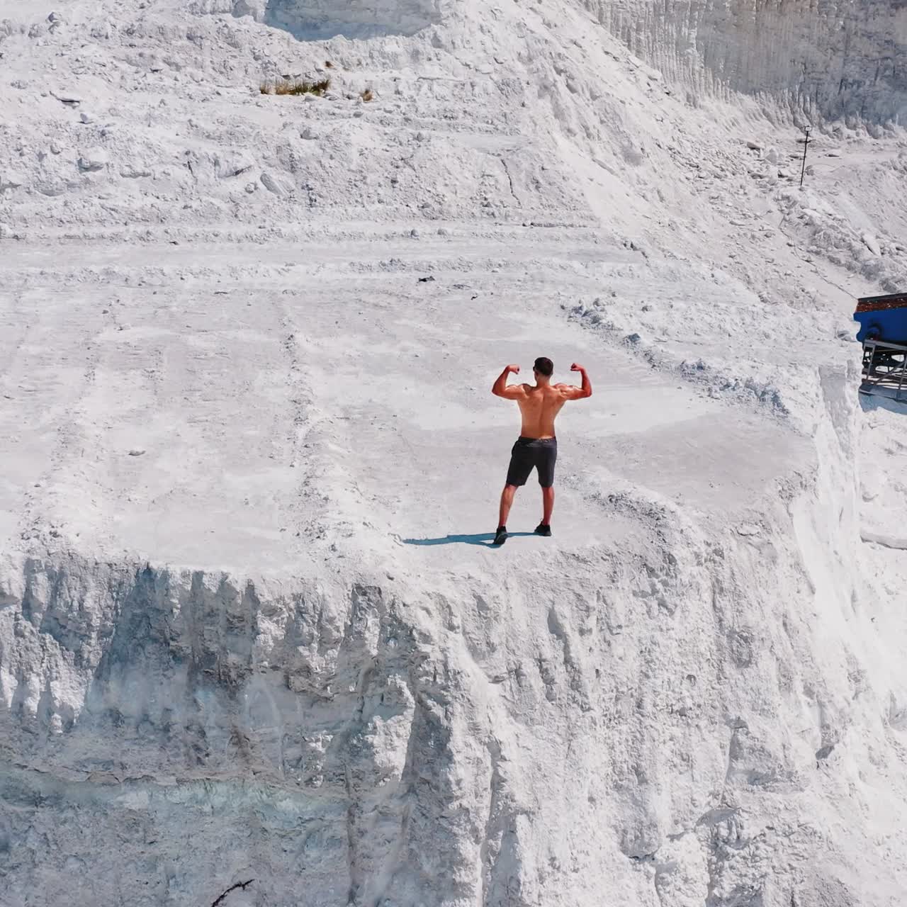 Model man with naked torso