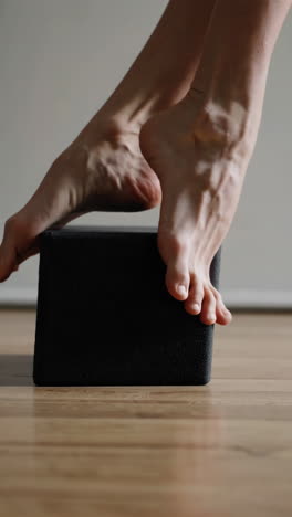 yoga feet exercise with block