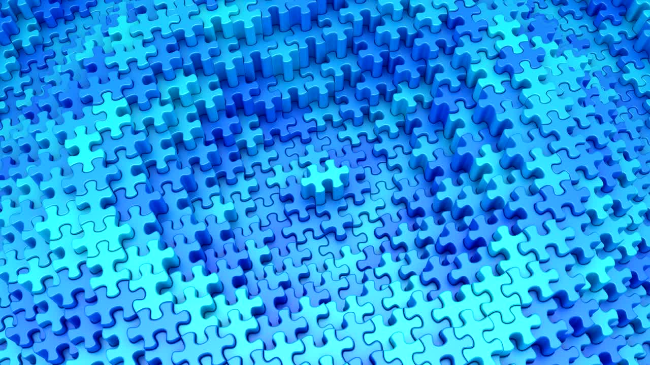 los rompecabezas formaron una onda