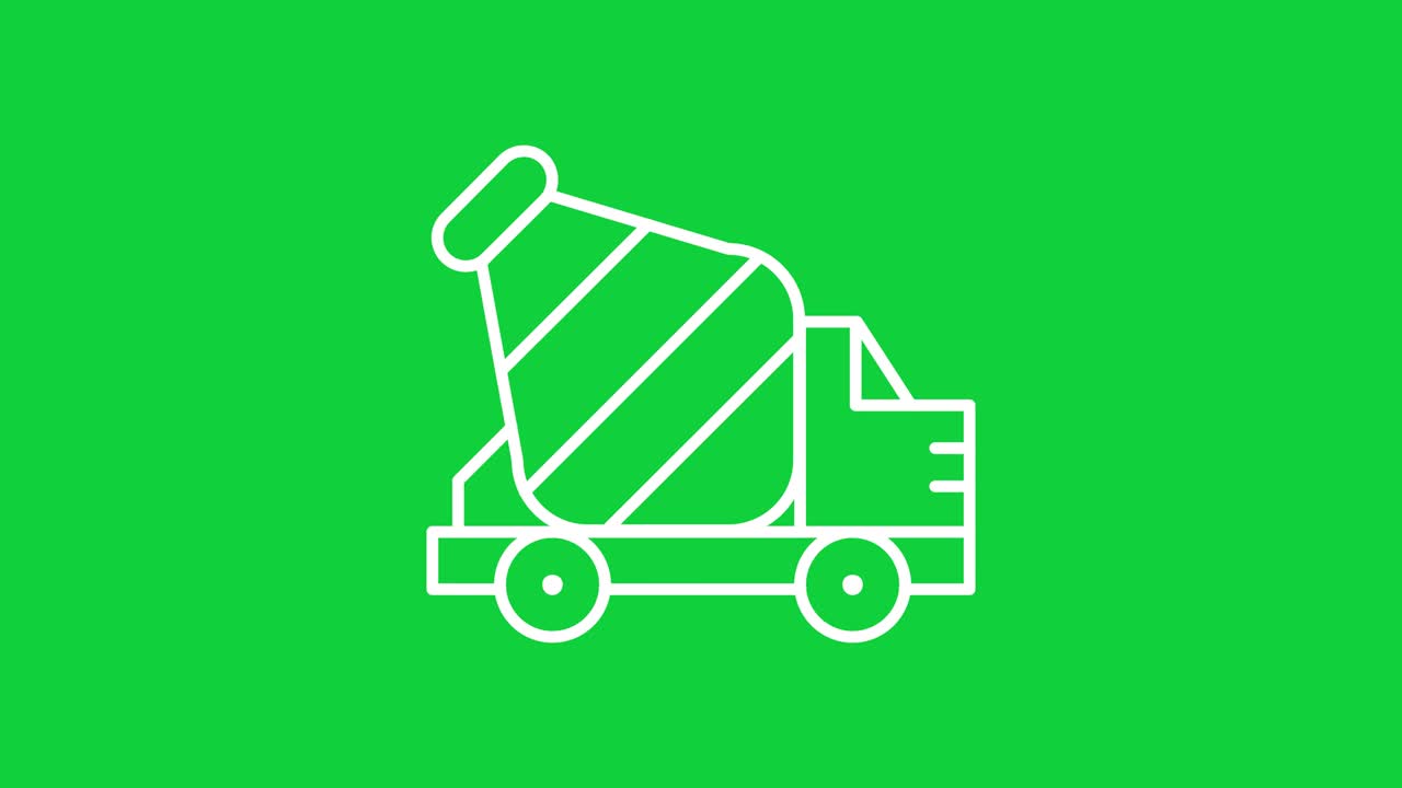 그린 스크린 화이트 싱 트럭