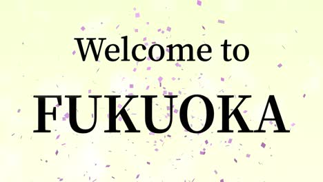 welcome to fukuoka message text animation motion graphics