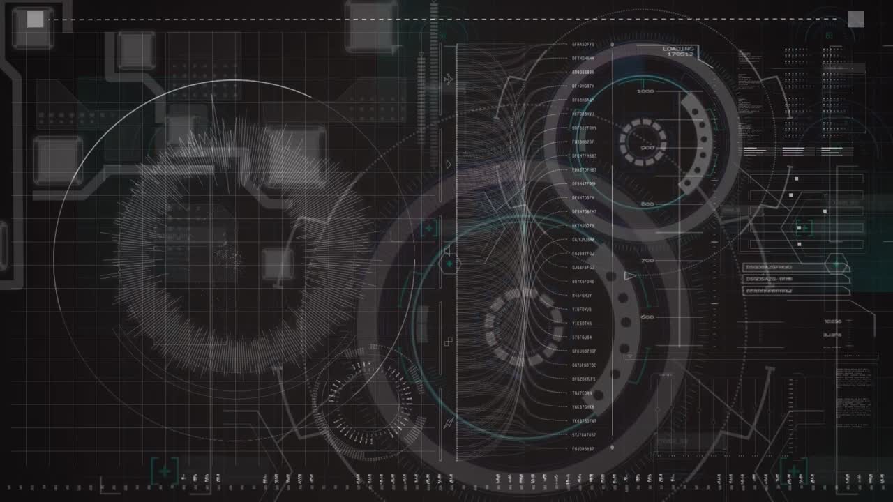 Animation of diverse data processing on digital screen