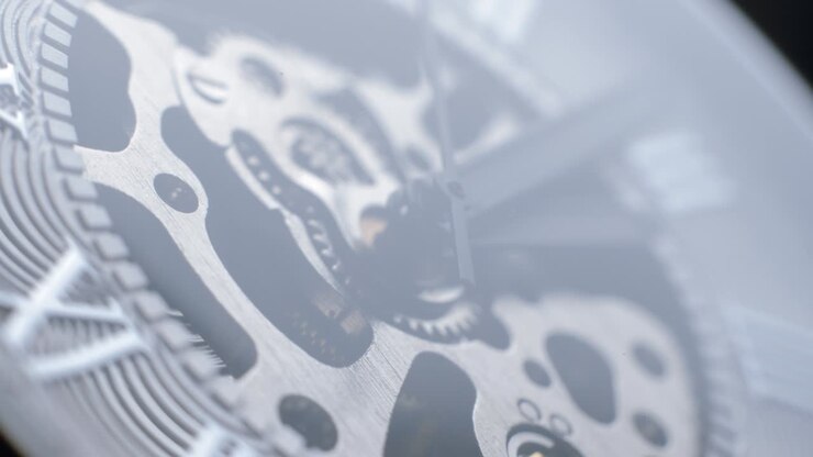Watch tourbillon rotating macro slowmotion