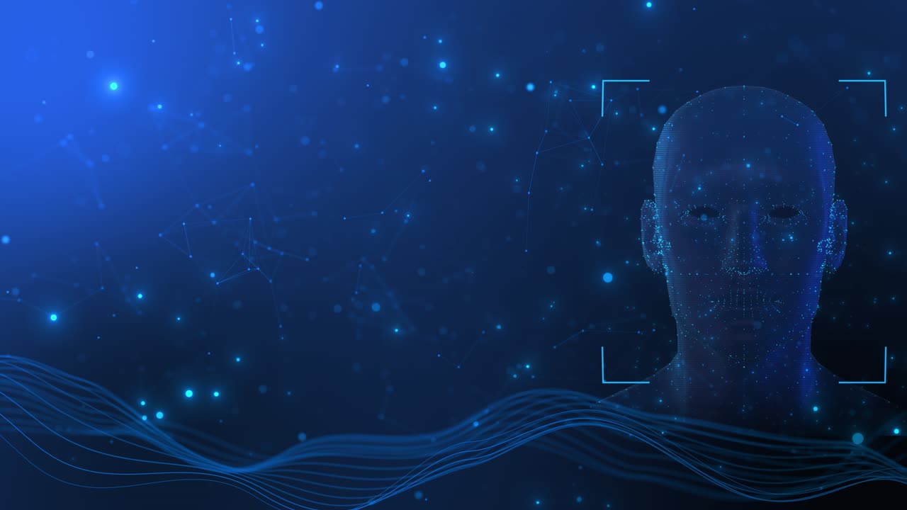 Digital brain scan merging human ai brain network circuit hologram ai artificial intelligence human