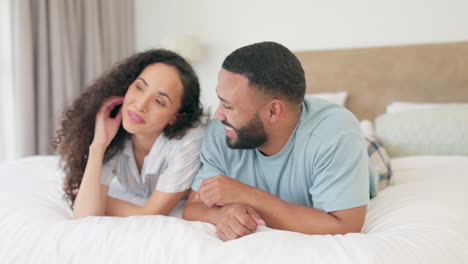 Bed,-love-and-happy-couple-conversation