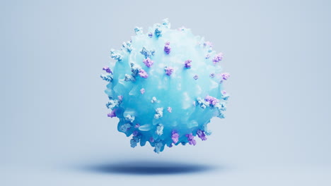 loop animation of lymphocytes and biological immune system, 3d rendering.