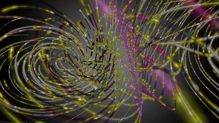 Fantastic animation with stripe wave object in slow motion, 4096x2304 loop 4K