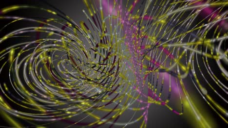 animación fantástica con objeto de onda de rayas en cámara lenta, 4096x2304 bucle 4k