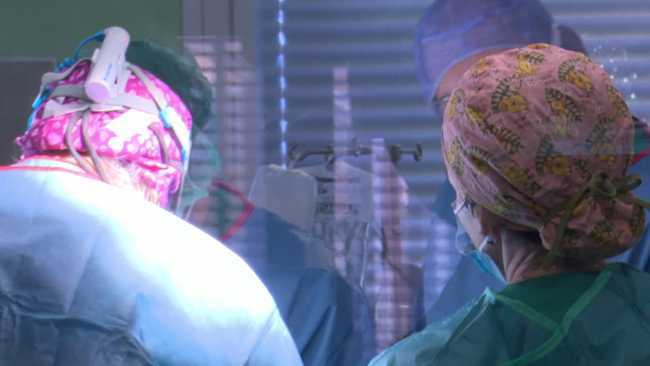 수술실에서 수술 절차