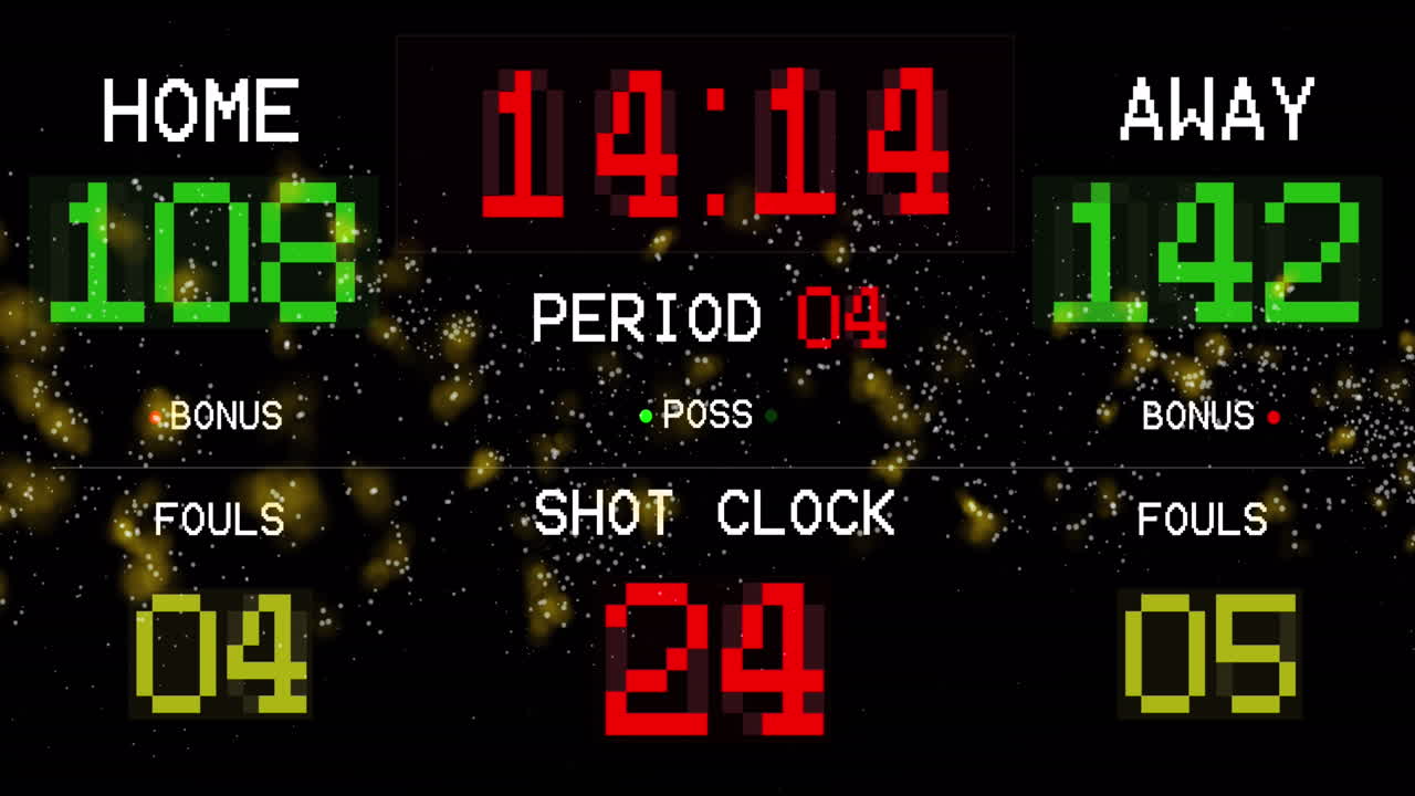 점수 표 위의 모양의 애니메이션