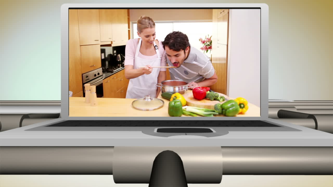 부부 들 이 부 에서 함께 요리 하고 있다