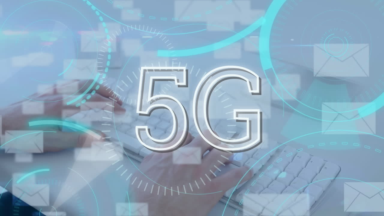 단어 5g의 애니메이션