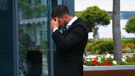 businessman talking on mobile phone