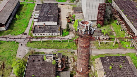 abandoned ruins of the industrial zone