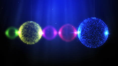 las brillantes bolas de navidad