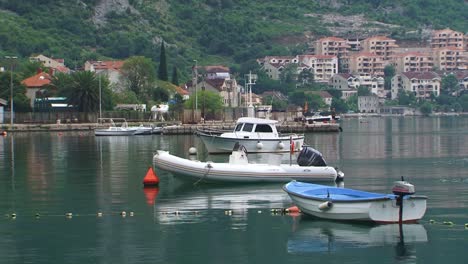 boats anchored in the water