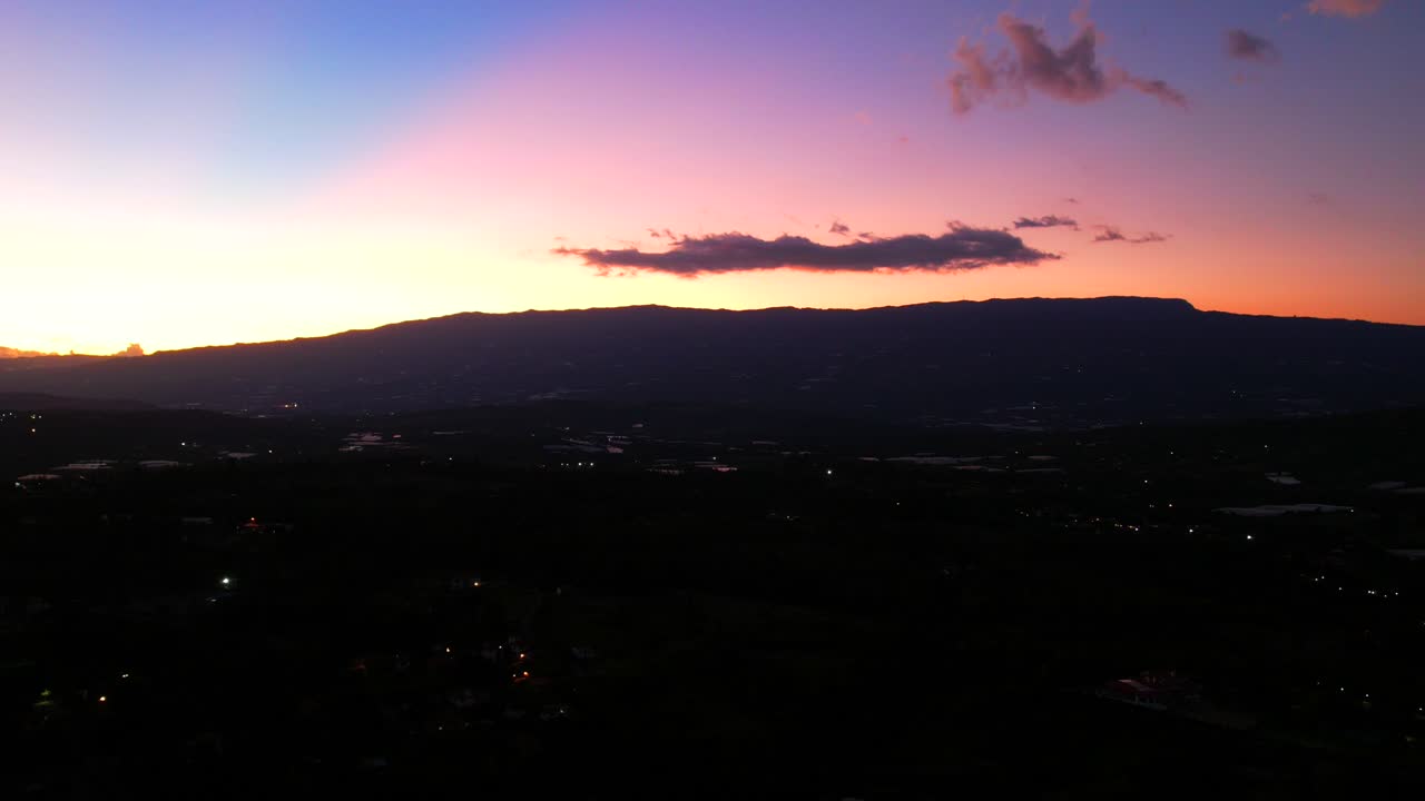Golden Hour Spectacle: Timelapse of Sunset Cascading over Villa de Leyva Mountains Step into a realm of breathtaking beauty as we witness the celestial dance of light and shadows