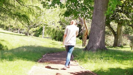 mujer en el teléfono caminando