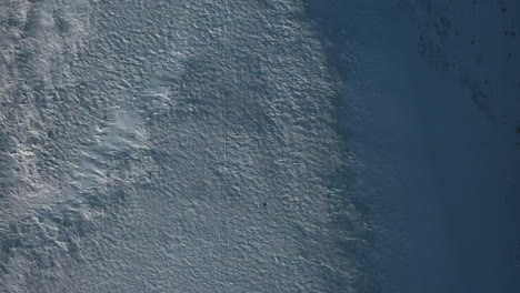 snowy landscape from above