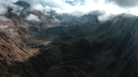 4k drone footage of transfagarasan road, romania