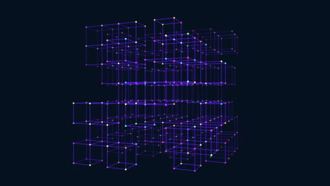 Cubo-3D-Colorido-Hecho-De-Líneas-Que-Se-Cruzan