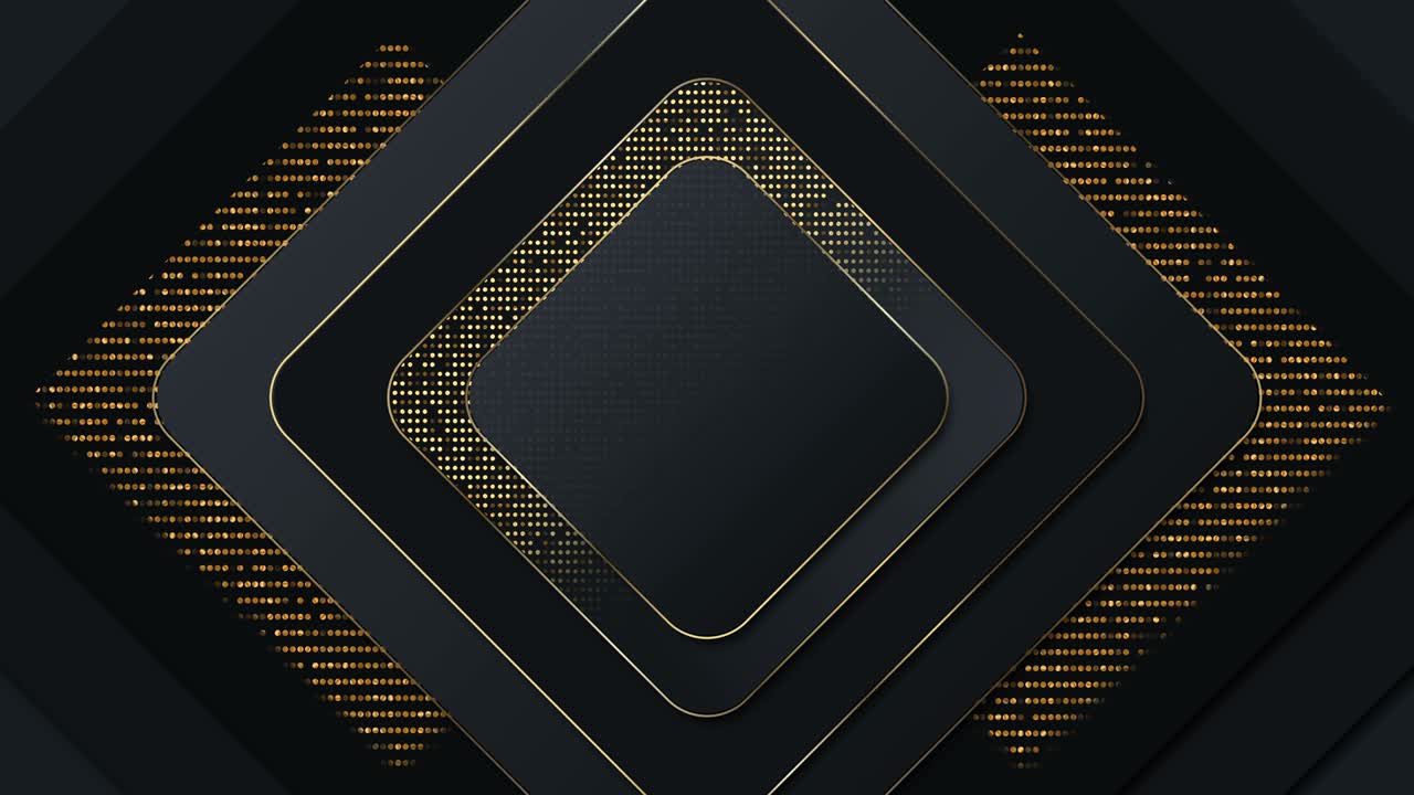 추상적인 기술, 기하학적 검은색과 금색, 원활한 루프 모션 그래픽, 럭셔리 비즈니스 프레젠테이션 배경