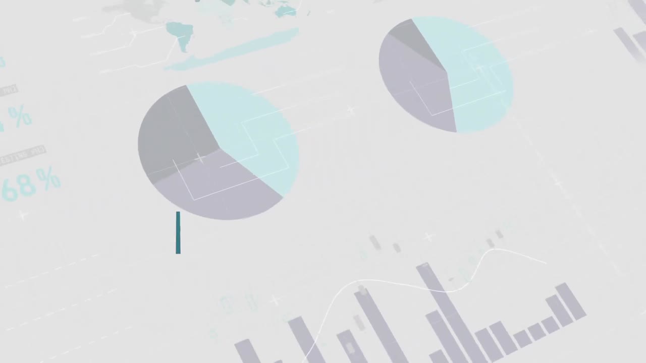 gráficos que muestran las estadísticas cambiantes