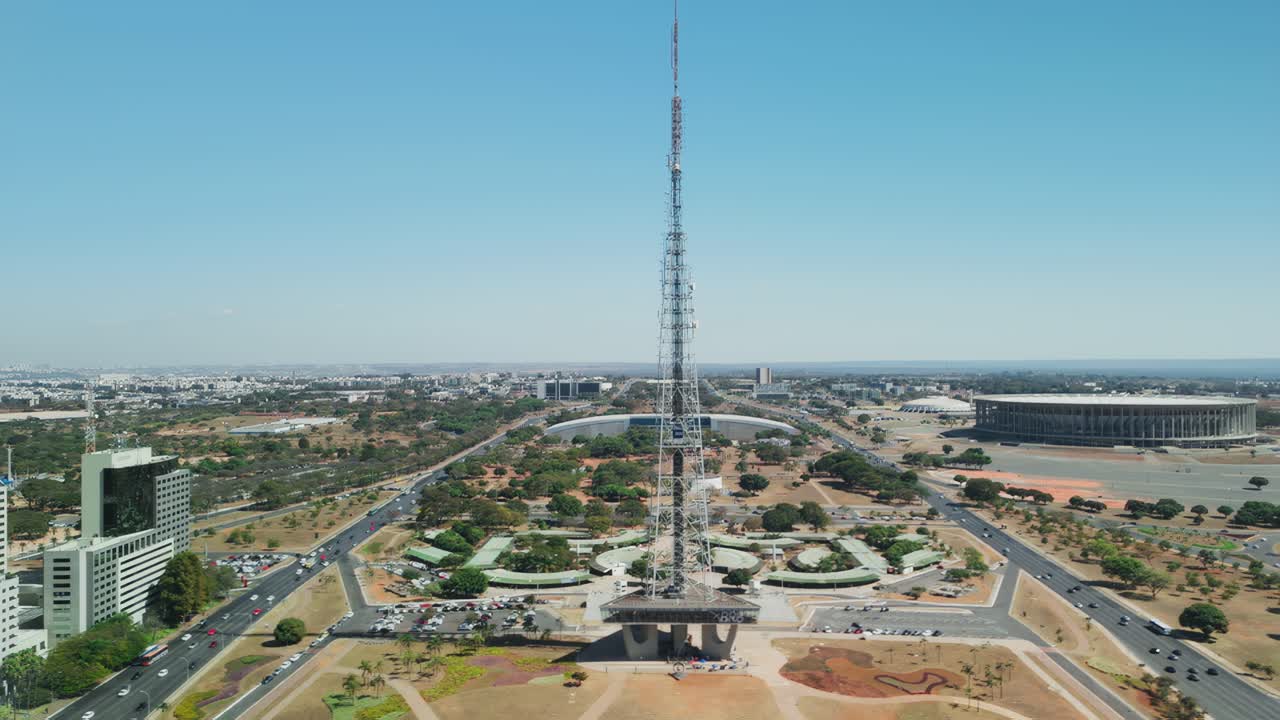 Aerial view of Brasilia Tv Tower
