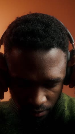 man wearing headphones