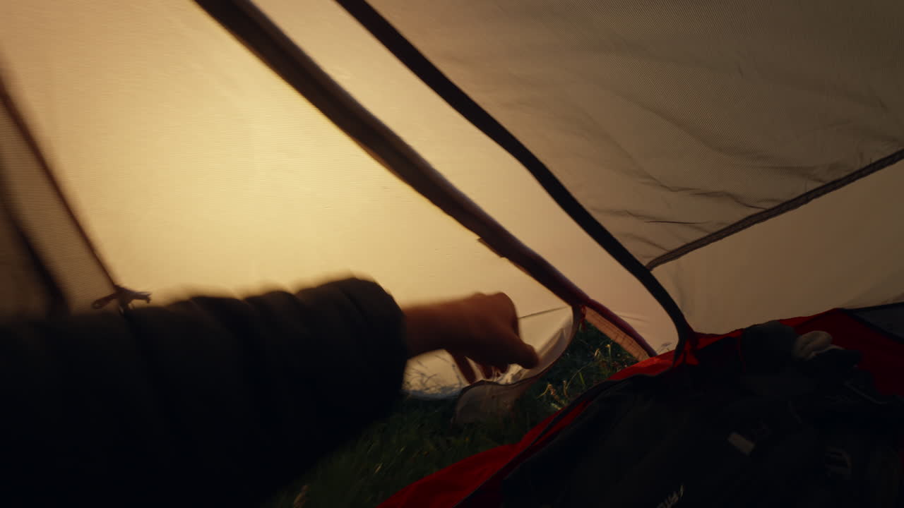 Camping Sunrise View from Tent