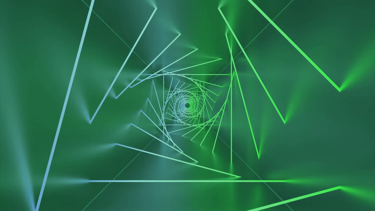 túnel de neón verde abstracto