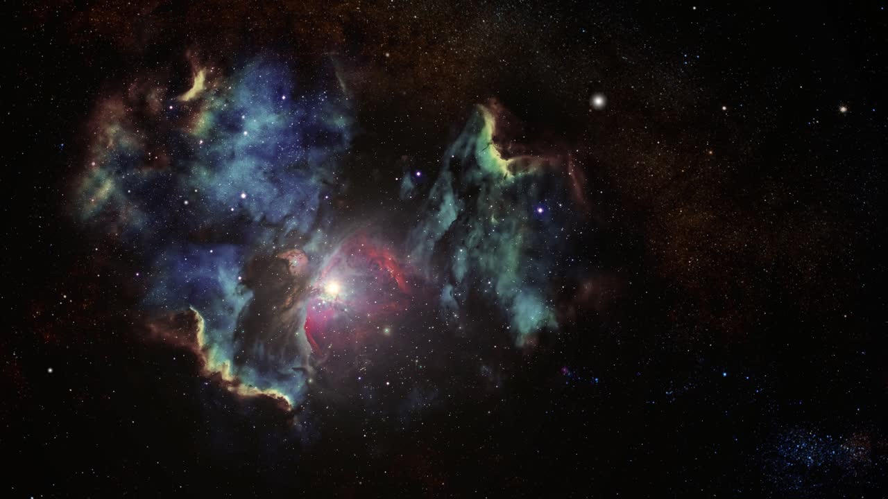 nebulosa en movimiento en el silencio del espacio oscuro