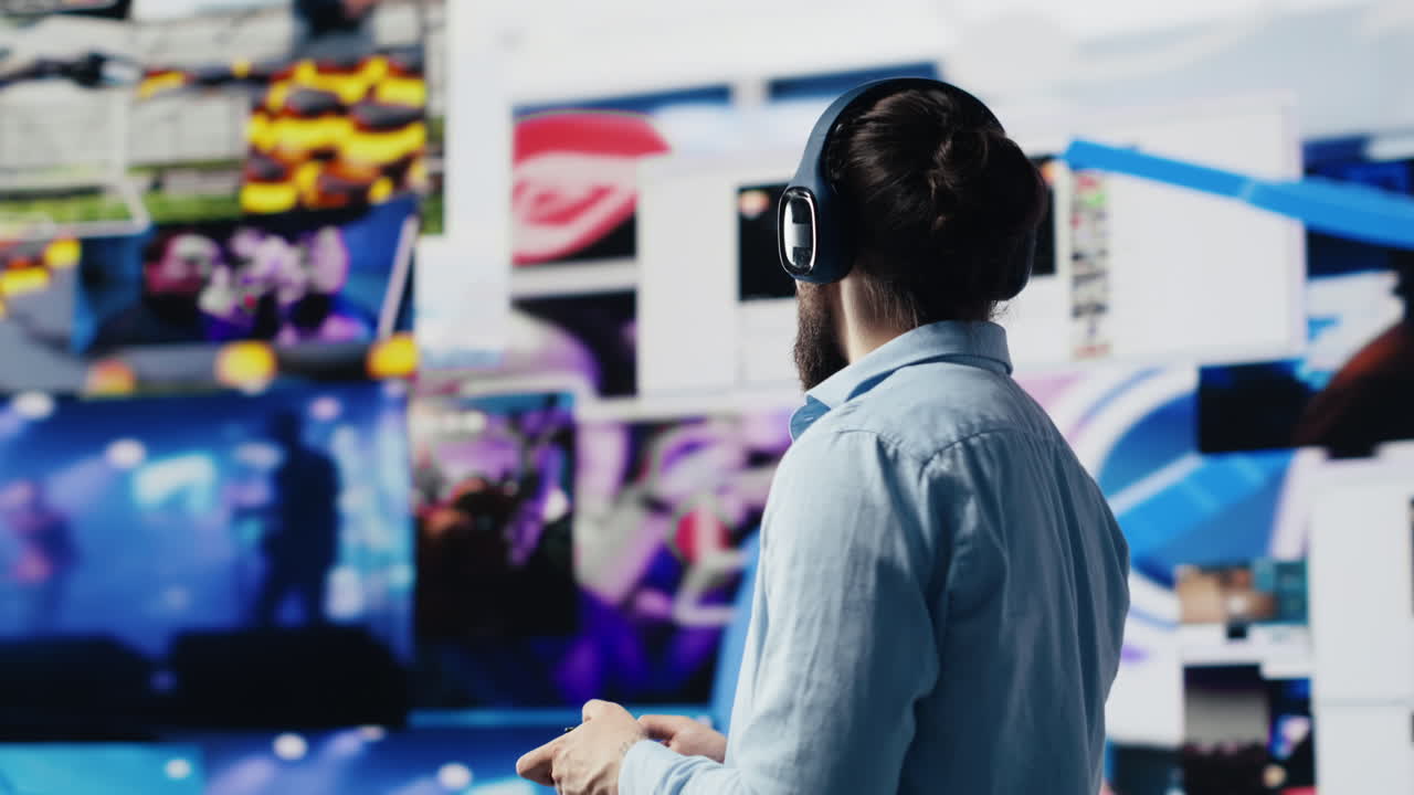 Successful multimedia user enjoying life on social network platforms