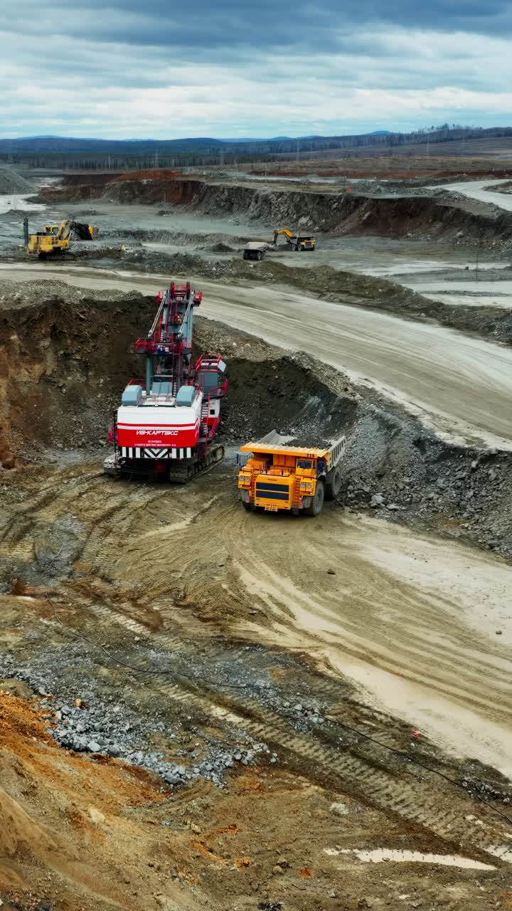 Open-Pit Mining Operation with Heavy Machinery