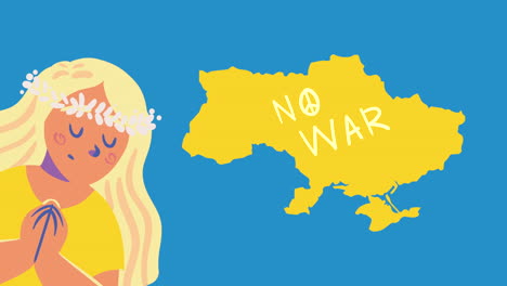 ucrania no hay guerra animación de letras