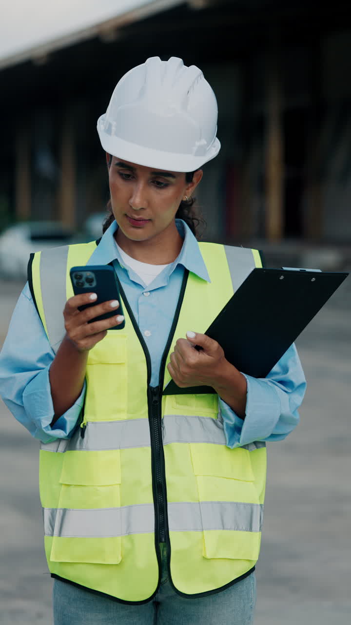 ingeniera en un sitio de construcción