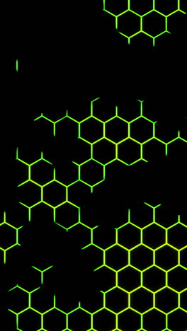 patrón hexagonal verde neón abstracto