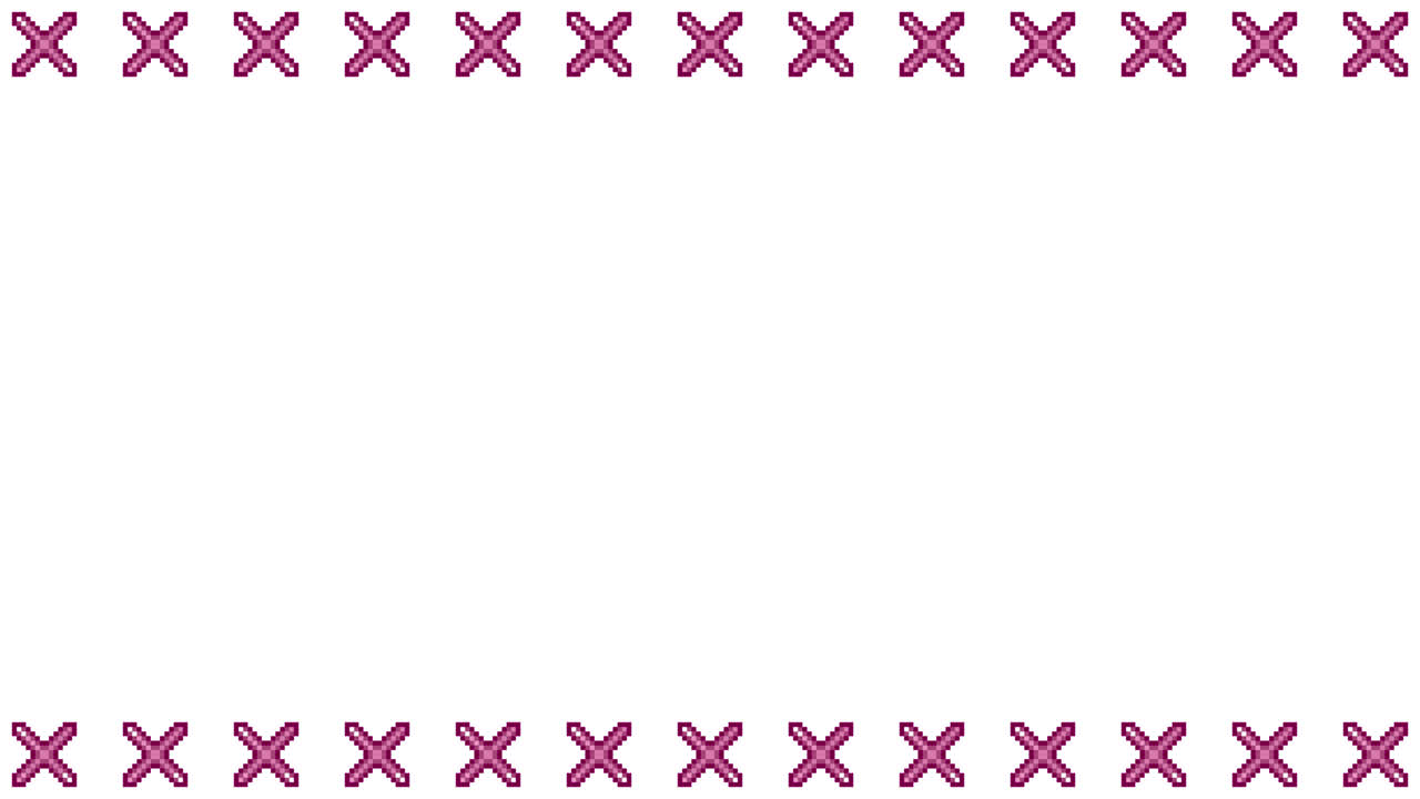 Pixel Art Mini Cross mark Frame Animated Overlay 1080p Transparent 30 fps (1).mov