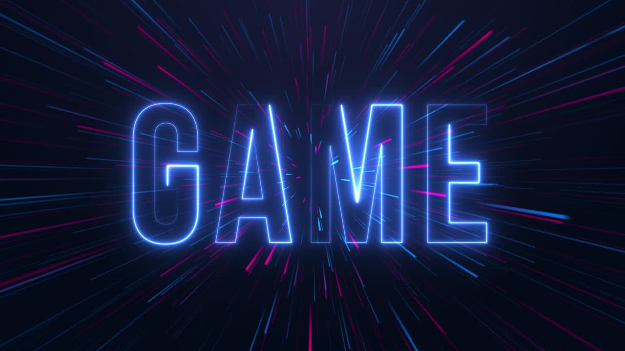 - testo di gioco al neon