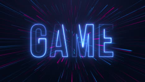 game - neon text