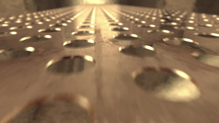Abstract metallic industrial background animation 07