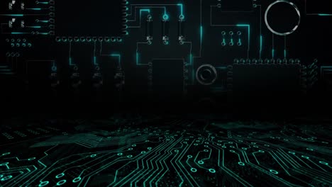 Animation-of-scope-scanning-data-processing-and-statistics-recording-with-computer-circuit-board