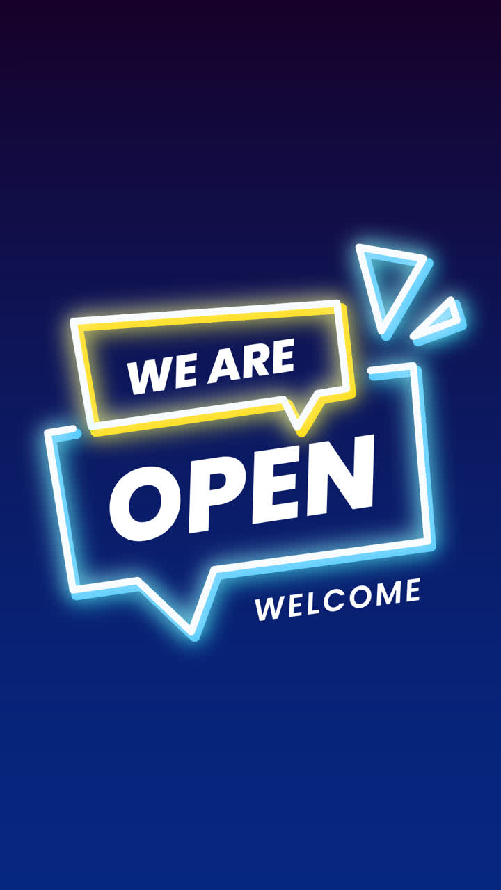 Motion Graphic of Gradient we are back instagram post