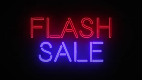 flash verkoop neonreclame kleurrijke grafische banner voor promovideo