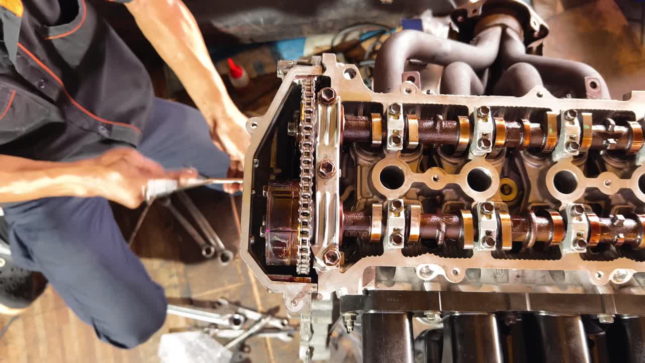 Car Engine Repair in Progress