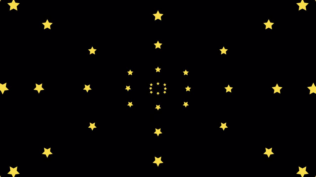 gráficos de movimiento de estrellas simples y lindos en fondo negro