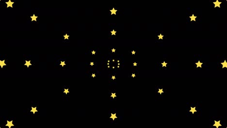 gráficos de movimiento de estrellas simples y lindos en fondo negro